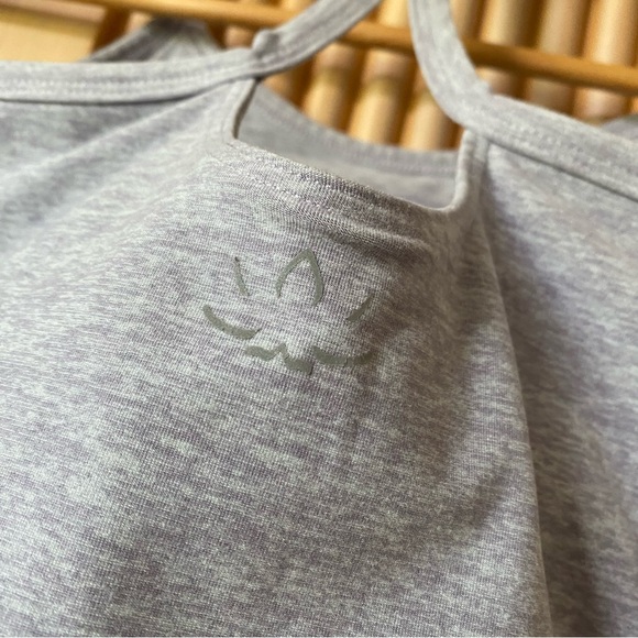 Beyond Yoga Spacedye Slim Racerback Cropped Tank Wild Wisteria lavender grey - Picture 7 of 9